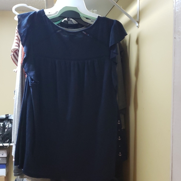 Torrid Blue Flutter Sleeve Top - Picture 2 of 2